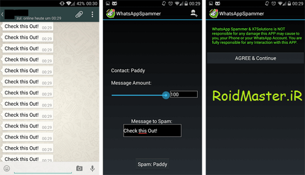 دانلود WhatsApp Spammer PRO 3.1 برنامه ارسال پیام اسپم و تکراری در واتس اپ